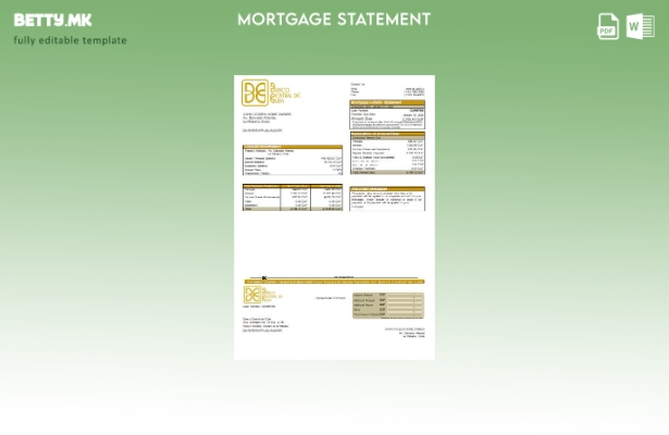 Модерен стил Куба Банко Централна де Куба шаблон за извод на банкарска хипотека